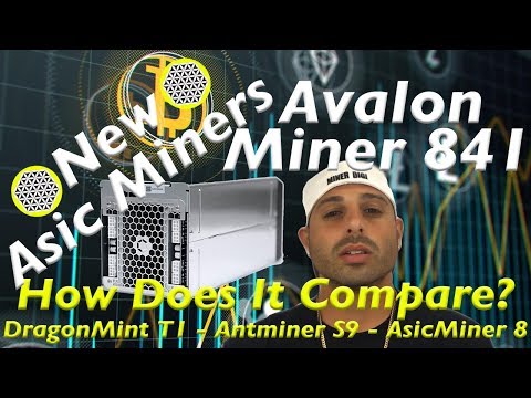 AvalonMiner 841 13Ths 1290W Bitcoin Miner DragonMint T1 Miner 16THS 1480W Antminer S9- 8 nano Review