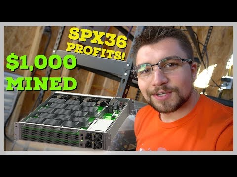 $7000 ASIC Miner Mined $1000 Dollars in Bitcoin in a Month | Spondoolies SPx36 Profitability