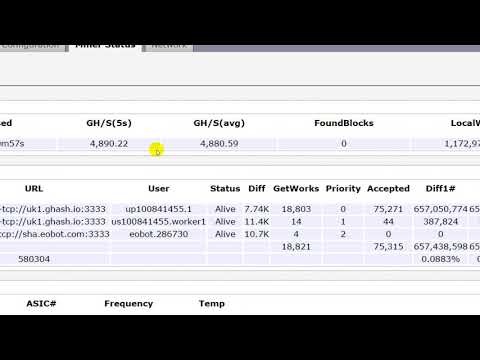 Antminer s7 Настройка Асика, программная часть  ASIC Setting