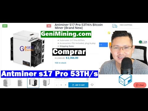 Compre Antminer s17 Pro 53TH/s Minera Rentable | GeniMining Envie a España/Venezuela/Colombia