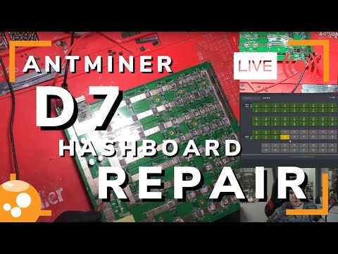 Antminer D7 Hashboard Repair - Bitcoin ASIC Miner Repair LIVE - 014