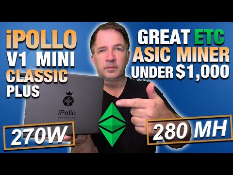 iPollo V1 Mini Classic PLUS 280 MHs Ethereum CLASSIC Miner | AFFORDABLE ETC ASIC