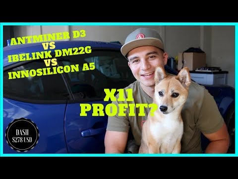 X11 Mining Profitability - Antminer D3 vs iBeLink DM22G vs Innosilicon A5 Dash Miner