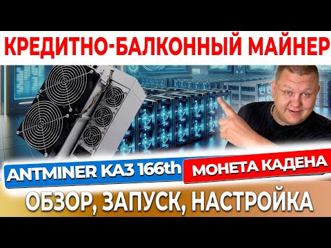 Асик антмайнер KA3 монета Кадена, обзор, запус и настройка Bitmain Antminer KA3 166 TH/s #61