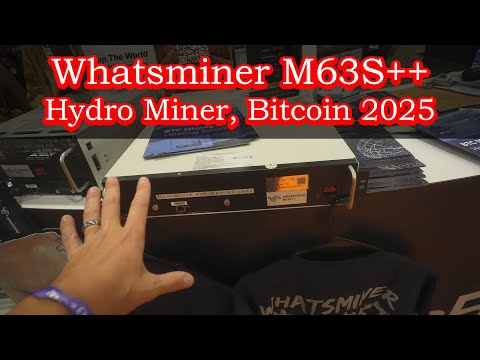 Whatsminer M63S++ Hydro Cooled Miner, Bitcoin 2025 Expo