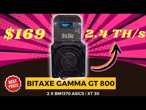 Bitaxe Gamma GT 800 Turbo Review &amp; Setup | 2.4 TH/s Solo Bitcoin Miner