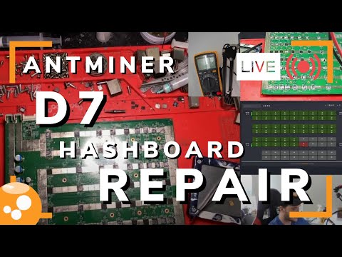 Antminer D7 Hashboard Repair - Bitcoin ASIC Miner Repair LIVE - 020
